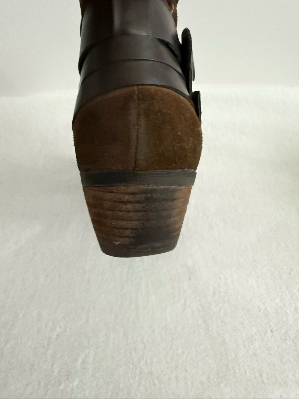 Crown Vintage Brown Suede Leather Ankle Boots Womens 8.5 Western Boho - Picture 8 of 11